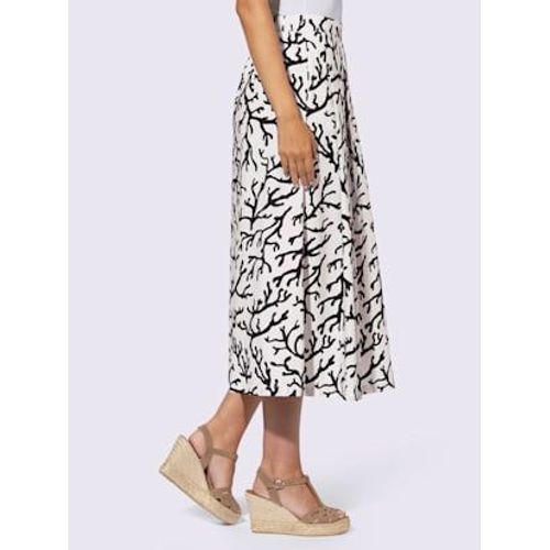 Jupe Plisse Imprim Facile  Assortir - Linea Tesini - Blanc-Noir Imprim