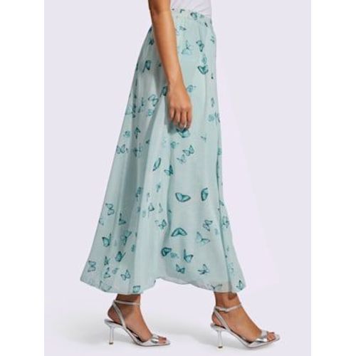 Jupe Tisse En Polyester Recycl - Creation L - Menthe-Sauge Imprim