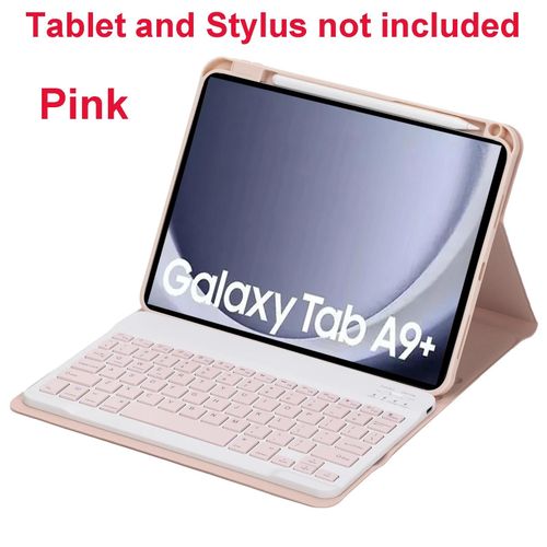 Juste De Support Rotative  360  Pour Samsung Galaxy Tab A9 Plus 11 Pouces, tui Pour Clavier Pour Samsung Tab A9 + 11 Pouces Sm-X210n/X216b-Arabic Keyboard-Pink A