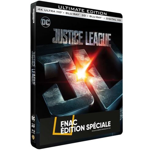 Justice League Edition Spciale Fnac Steelbook Blu-Ray + Blu-Ray 4k + Blu-Ray 3d de Zack Snyder