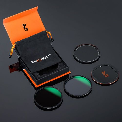 K & F Concept Mc Uv Cpl Kits De Filtres De Camra Avec Capuchon D'objectif,Revtements Multicouches Polarisants Circulaires 52mm 58mm 62mm 67mm 72mm 77mm - Type Black-49mm