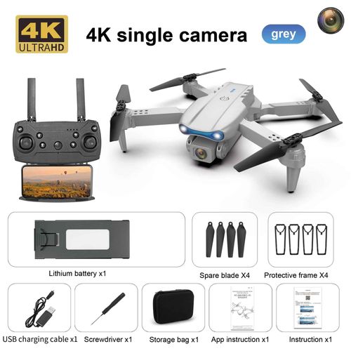 K3 & E99 Drone Arien Pliable,Tlcommande 4k,Photographie Arienne Hd,Avion Tlcommand,Jouet,Les Partenaires Recommandent - Type Grey-One Camera