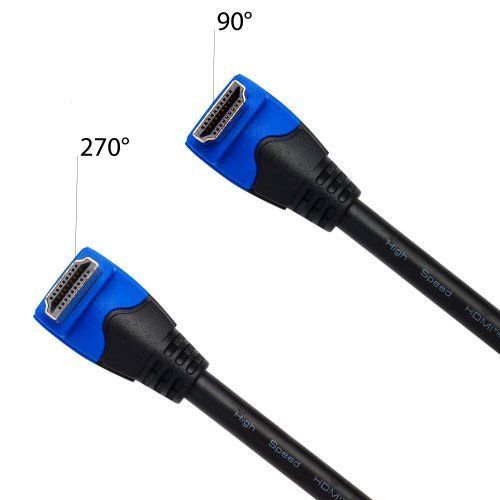 KabelDirekt Top Series Cble HDMIHaute Performance Compatible Ethernet 1.4a 5m avec angle 270