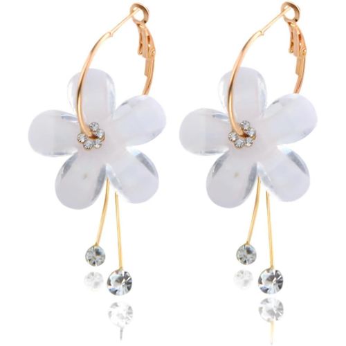 Kal-1 Paire De Boucles D'oreilles  Fleurs Blanches, Boucles D'oreilles  Fleurs Exquises Pour Filles  La Mode, Boucles D'oreilles  Fleurs Pour Femmes, Fianailles, Fte, Bal, Cadeau De Mode
