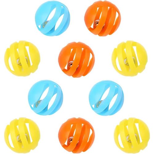 Kal-10 Pack De Petites Boules Colores, Non, Interactives Avec Une Cloche, Des Jouets De Jeu Amusants Et Amusants Pour Les Chats Et Les Petits Chiens