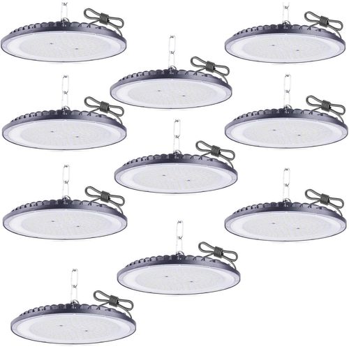 Kal-100w Ufo Projecteur Led Industriel, 10pcs High Bay Lumire clairage D'atelier Lampe Industrielle Led Lustre Intrieur, Hall Projecteur Lampe Pour Entrept Garage Usine Atelier Gymnase