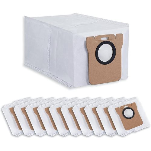 KAL-10Pcs Sacs  Poussire Compatible Avec Dreame L10 Ultra / L10S Ultra Sac De Rechange Pour Xiaomi X10+ Robot Aspirateur Sacs D'Aspirateur 2,5L Grande Capacit All In One Clean Station Sacs