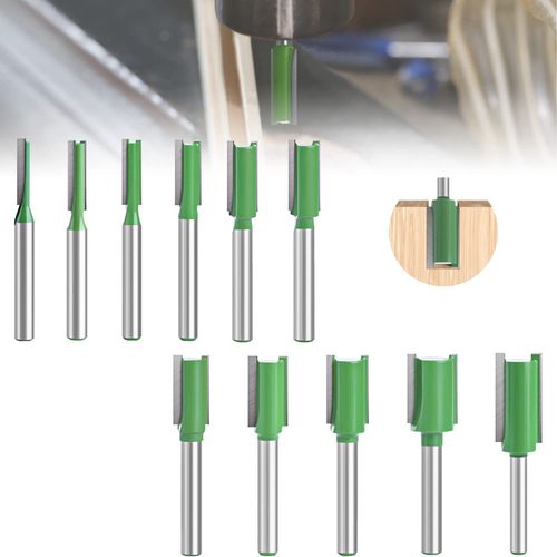Kal-11 Pices 6 Mm Queue Fraise Defonceuse, Fraise Droite, Fraise  Bois Fraise Extra-Longue, Mches Carbide Router Bits Fraise  Menuiserie, Pour Le Travail Du Bois (4mm-16mm) (6mm) (11)