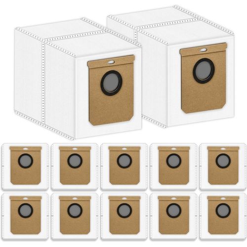 KAL-(12 Pices) Sacs  Poussire De Remplacement Compatibles Avec La Station Auto-Vide Eufy L60 Ses L50 Ses L60 L50, Sacs Jetables Pour Aspirateur Robotique, Sacs Filtrants 12 Pices