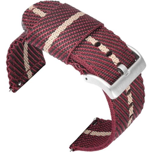 Kal-18mm Bracelets De Remplacement En Nylon Facilement Interchangeables Pour Montre Compatible Avec Fossil Q, Michael Kors Runway, C2 Rose Gold; Withings/Nokia Activit Pop, Steel, Steel Hr 36mm