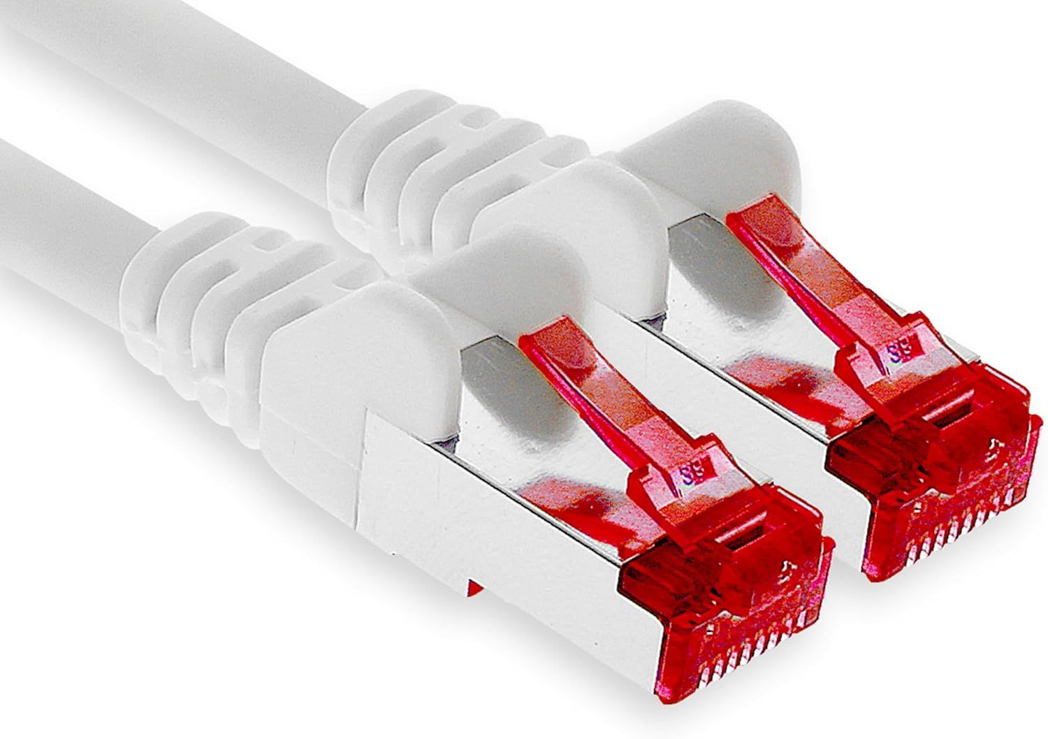 KAL-- 1X 10M Cble Patch Cat6 S/Ftp Blindage Pimf Cble Rseau Cat.6 Rj45 Cble Ethernet Routeur Lan Dsl Commutateur Modem Panneau De Brassage - Blanc