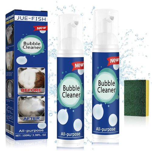 Kal-2pcs/200ml Spray Cuisine Nettoyant,Bubble Cleaner Spray Mousse,Nettoie Dgraisse Cuisine,Puissant Nettoyant Mousse Anti-Taches,Nettoyant Bulles Tout Usage