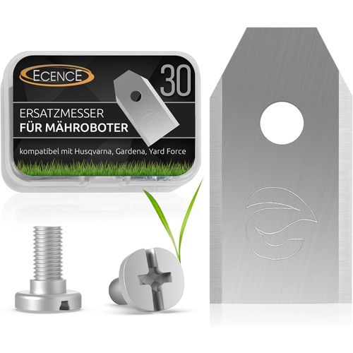 Kal-30 Lames Robot Tondeuse Vis Incluses Compatibles Avec Husqvarna Automower, Gardena, Yardforce, Sileno, Mcculloch En Acier Inoxydable