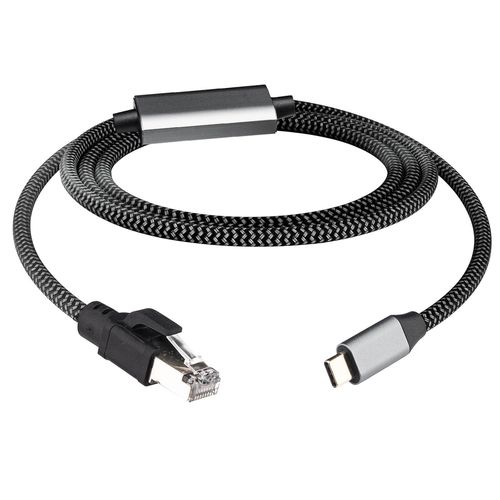 KAL-3M Cble Adaptateur Usb C Vers Rj45 Ethernet Cat 6, Connexion Directe Gigabit Stable 1 Gbit/S, Pour Routeur/Switch, Macbook Pro/Air, Ipad Pro, Pc, Remplace L'Adaptateur Usb Vers Rj45