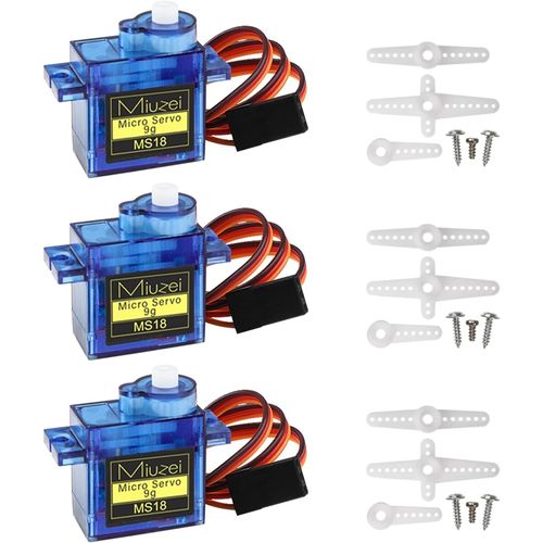 KAL-3X Micro Servo Moteur 9G Pour Rc Robot Bras/Main/Marche Avion Hlicoptre Bateau Voiture Vhicule Commande Avec Cble180 Mini Servomoteur Compatible Avec Arduinoet Et Raspberry Pi