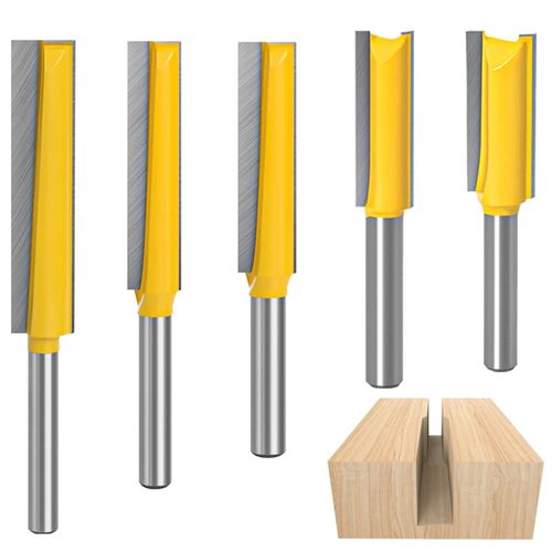 Kal-5 Pices Fraise Defonceuse 8mm, Fraise  Copier, Mches Carbide Router Bits, Fraise Bois Extra-Longue, Fraise A Rainurer Menuiserie, Fraise Droite Pour Le Travail Du Bois