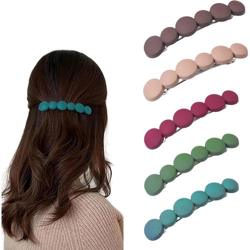 Kal-5 Pices Pinces  Cheveux Dlicates, Femmes Cheveux Fins, Pinces  Cheveux Automatiques Petites Pinces  Cheveux Pour Femmes,Flat Claw Clip