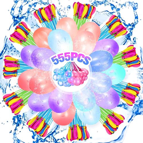 KAL-555 Pices Ballon D'Eau  Fermeture Automatique, Ballons  Eau Colors, Remplissage Rapide De Bombe A Eau Pour Piscines Plages