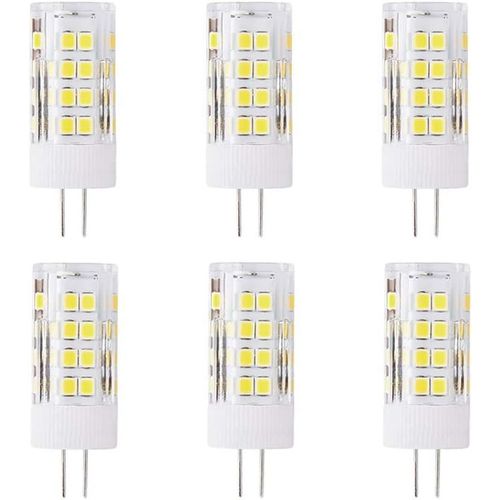 Kal-6x G4 Ampoule Led 5w Ampoule Lampe Blanc Froid 6000k Led Bulb 51 Smd 2835 Leds 500lm Lumiere Led quivalent  Halogne 50w Ac/Dc12v