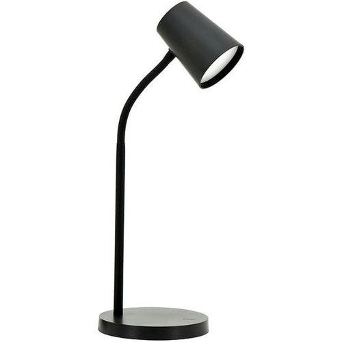 Kal-Abisko Lampe De Bureau Noire En Pvc Durable, Lampe  Poser Avec clairage Led 6,5w, Ajustable, Compacte, Bureaux, Chambres, Espaces De Travail, Prise Type E, Bouton D'allumage Sur Socle, Led Int