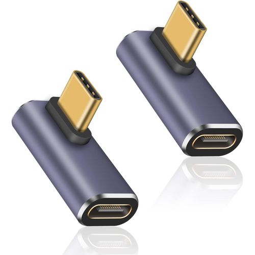 KAL-Adaptateur USB C  90 degrs 40 Gbit/s, Adaptateur USB C Prend en Charge la Charge Rapide 8K@60Hz et 100W,Compatible avec Thunderbolt 3/4 et avec Les priphriques d'interface USB de Type C