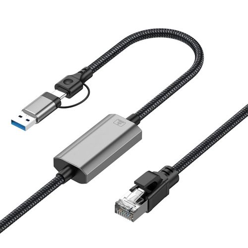 KAL-Adaptateur Usb C Vers Ethernet, 1000Mbps Usb 3.0 Vers Rj45 Lan Adapter, Adaptateur Rseau Usb Compatible Avec Iphone 15/16Pro, Macbook Pro/Macbook Air, Surface Book, Dell Xps (1.2M)