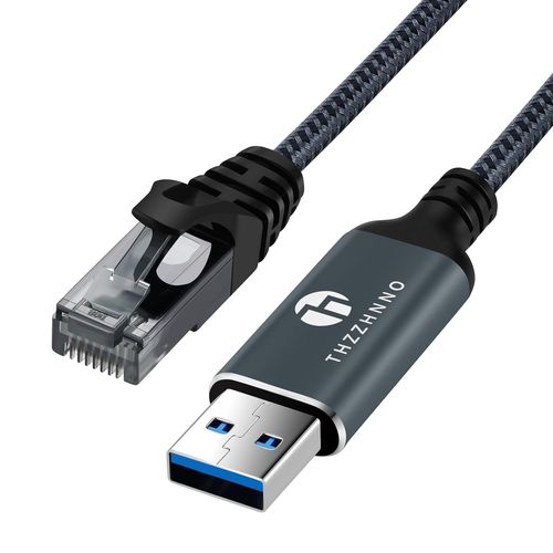 KAL-Adaptateur USB vers Ethernet 1M, USB 3.0 A vers RJ45 Mle directement connect au rseau LAN Gigabit, Compatible avec ordinateur portable, PC, MacBook, Switch, Windows, MacOS, Linux