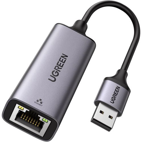 KAL-Adaptateur USB vers Ethernet Gigabit 1000Mbps RJ45 Rseau Compatible avec Switch Mi Box S 4 3 MacBook Pro Air Plug Play sous Windows 11 10 8,1 8 MacOS Android (Gris)