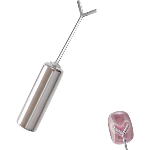 Kal-Aimant ?il De Chat En Forme De Y Pour Design D'ongles En Forme De C?ur, Kit Professionnel 2 En 1 Avec Plaque De Guidage En Mtal, Compatible Avec Tous Les Vernis  Ongles Magntiques, Qualit Sal