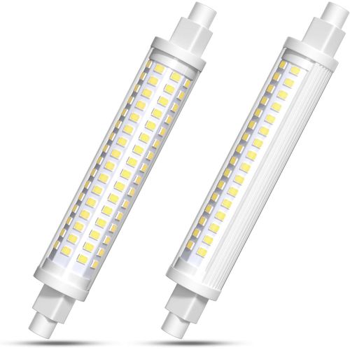 Kal-Ampoule Led 15w R7s 118mm, Equivalent 150w R7s Ampoule Halogne, Blanc Froid 6000k Trs Lumineuse 300 Angle De Rayonnement, Non Dimmable Ampoule Linaire  Double Tte (Paquet De 2)