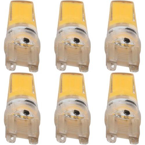 Kal-Ampoule Led, 6pcs Silicone G9 Cob Dimmable Lampes Murales Professionnelles Lampes De Table 220v, Remplacement D'ampoule De Fournitures Mnagres (Lumire Chaude)