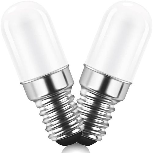 Kal-Ampoule Led E14 Pour Rfrigrateur, 1.5w quivalent  15w, Blanc Froid 6500k, Ampoule Pour Frigo, Lampe De Sel, Machine A Coudre, Non Variable, Lot De 2
