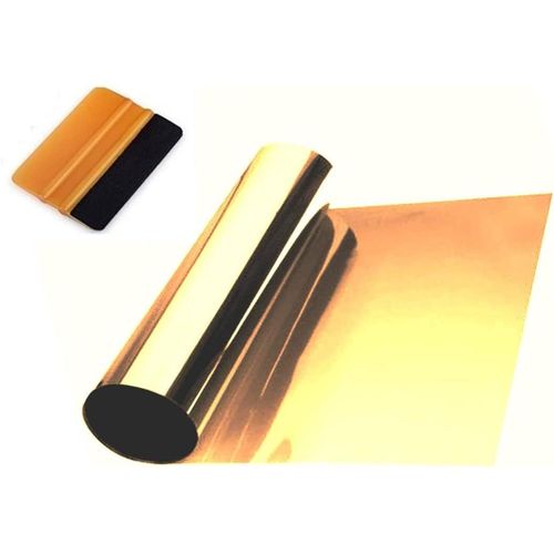 Kal-Bande De Film Pare-Soleil  Fixer Sur Le Pare-Brise Couleur Graduelle Transparente Non Mtallise Pour L'ombrage Et La Filtration Du Haut (Bronze)