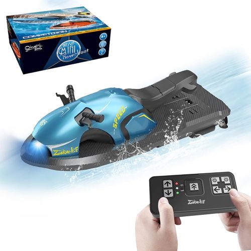 KAL-Bateau De Contrle  Distance Avec Acclration Par Clic, 2,4 Ghz Racing Boats, Rc Boot 20+ Km/H, Smart Charge Via Usb, Piscines Et Lacs Jouet Cadeau Pour Enfants  Partir De 3 Ans