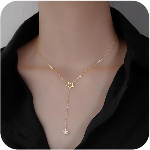 Kal-Boho Cristal toile Y Collier Choker Vintage Or Tiny toile Pendentif Collier Hip-Hop Rempli Strass toile Choker Rock Dclaration Collier Charme Bijoux Pour Femmes Et Filles