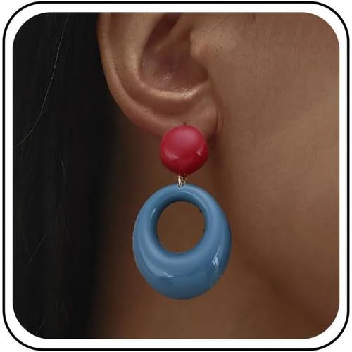 Kal-Boucles D'oreilles Pendantes En Acrylique Boucles D'oreilles Ovales En Acrylique Boucles D'oreilles Larges En Acrylique Boucles D'oreilles Boules Rondes En Rsine Boucles D'oreilles Gomtrique