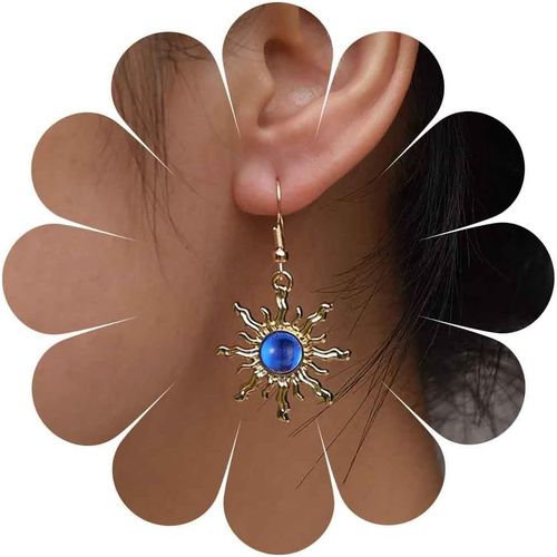 Kal-Boucles D'oreilles Soleil Pierres De Lune Boucles D'oreilles Soleil Opale Boucles D'oreilles Soleil Boucles D'oreilles Soleil Bijoux Pour Femmes