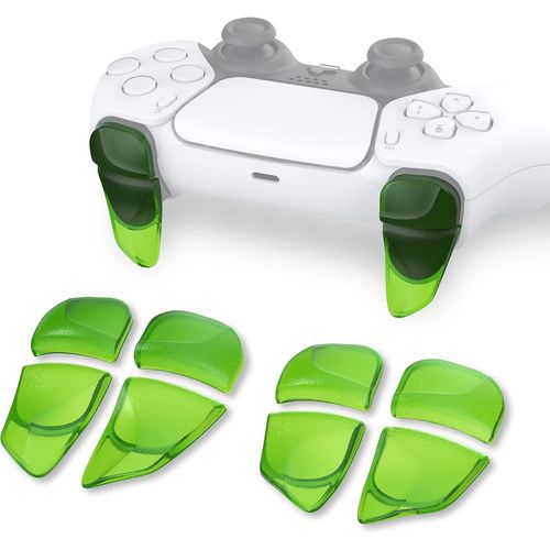 Kal-Bouton Manette Pour Ps5 Gchette Protection Pour Ps Portal,Trigger Stop Pour Ps5 Edge Controller Accessoires Extension2 Pairs-Vert Transparent