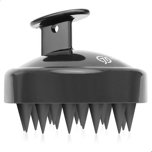 Kal-Brosse  Cheveux En Silicone Pour Shampooing Et Massage Cuir Chevelu, [Humide & Sec] Masseur Tete, Nettoyage En Profondeur Et Exfoliation Douce, Stimuler La Croissance Des Cheveux, Noir