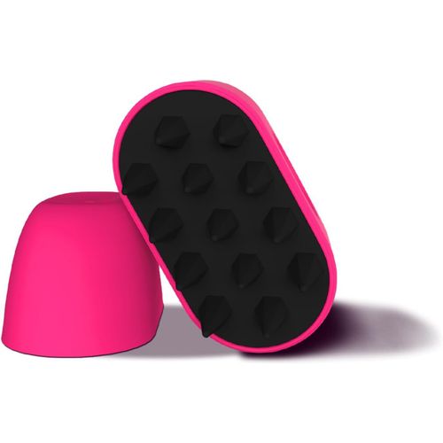 Kal-Brosse  Shampoing Pour Cuir Chevelu -Avec Poils En Silicone Doux -Pour La Croissance Des Cheveux Et L'pilation Des Pellicules -Brosse  Cheveux Pour Exfolier Le Cuir Chevelu -Rouge Rose
