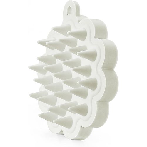 Kal-Brosse Massage Cuir Chevelu, Brosse  Shampooing En Silicone Pour Enlever Les Pellicules Et La Croissance Des Cheveux, Brosse Shampoing Cheveux Sche Et Humide, Gris