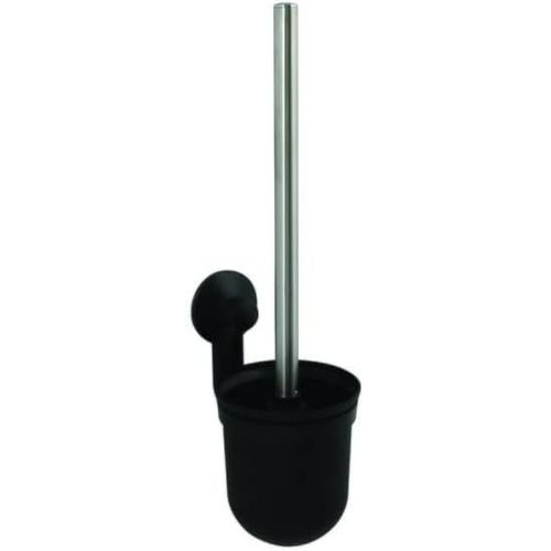 Kal-Brosse Wc Avec Support Mural  Fixer Pp Abs & Pvc Super Ventouses Noir Mat
