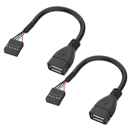 KAL-Cble adaptateur USB 2.0 femelle vers carte mre 9 broches - Port USB type A vers Dupont femelle