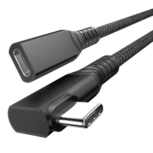 KAL-Cble d'extension USB 4 240W 0.6M,cble Thunderbolt 4 & USB C mle vers femelle  Angle Droit, Charge Rapide PD 3.1 40Gbps 8K@60Hz vido,cordon d'extension Type C,pour iPad Pro,Macbook,Galaxy S24