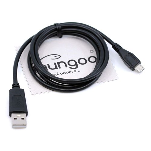 Kal-Cble De Charge Usb Pour Doro Phoneeasy 613, 615, 621, 622, 631, 632, 715gsm, Secure 580/580 Uip Cble De Donnes Micro Usb 1 M Avec Chiffon De Nettoyage Mungoo