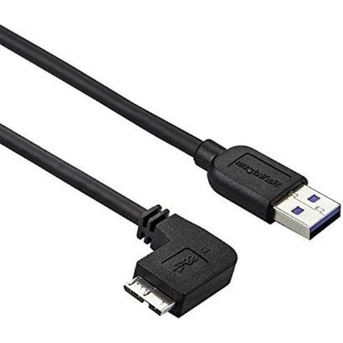 KAL-Cble Micro USB 3.0 slim - Cordon USB-A vers Micro-B  angle gauche de 1 m