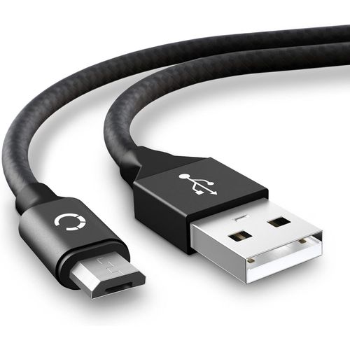 KAL-Cble Micro USB vers USB A 2.0 Transfert de donnes 2A et Charge - 2m Noir Nylon Data Communication