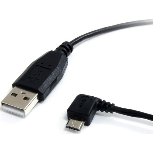 KAL-Cble USB 2.0 A vers Micro B coud  angle gauche de 1,8 m - Cordon USB vers Micro USB