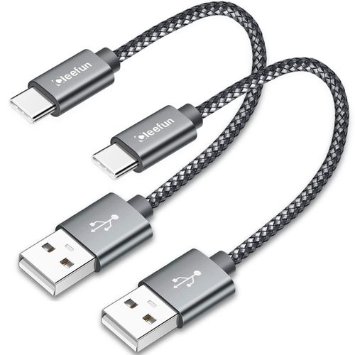 KAL-Cble USB C Court 30cm Lot de 2, Cable Chargeur Rsistant pour Samsung Galaxy S10 S9 S20 S21 Plus, A12 A13 A50 A51 A52 A52s A53, Cable de Charge Rapide 3A USB A vers USB C fil en Nylon Tress