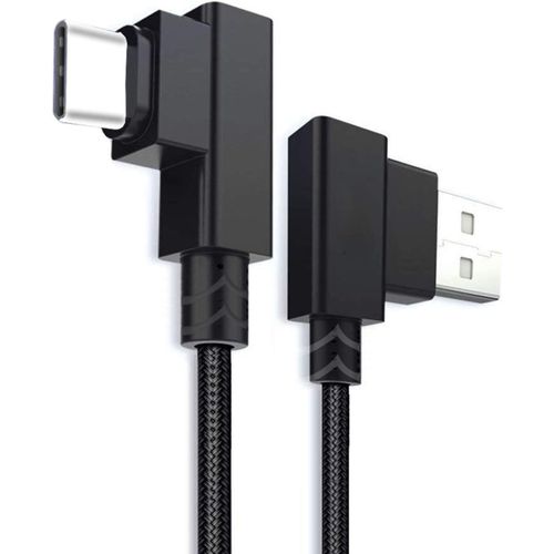 KAL-Cble USB C de 10 cm - Nylon tress de type C  angle droit  90 degrs